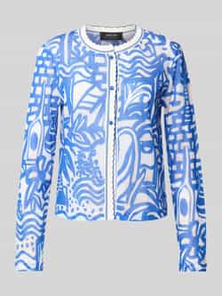 Marc Cain Gebreid jack in all-over look met knoopsluiting
