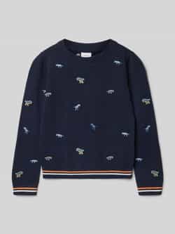 S.Oliver RED LABEL Regular fit gebreide pullover met borduursels