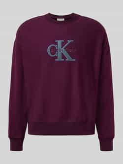 Calvin Klein Jeans Oversized fit sweatshirt met logostitching model 'Premium'
