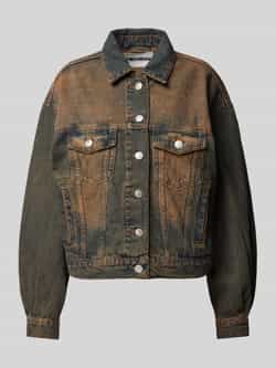 Review Jeansjack met platte kraag
