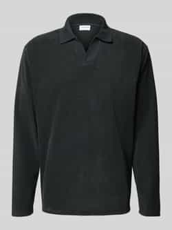 Lindbergh Oversized poloshirt met structuurmotief