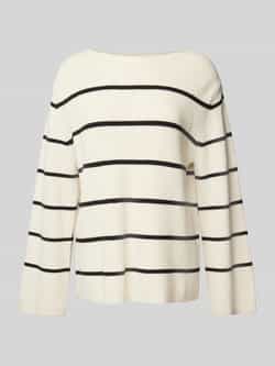 Ichi Gebreide pullover met boothals model 'BOSTON'