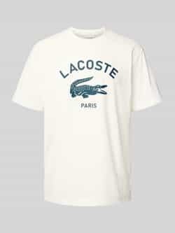 Lacoste T-shirt met labelprint model 'HERITAGE'