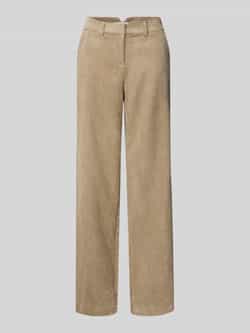 Christian Berg Woman Straight leg corduroy broek met structuurmotief