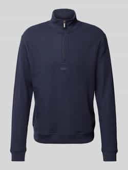 BOSS Sweatshirt Structure 1 4 Zip met een fijne structuur