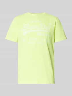 Superdry T-shirt met labelprint model 'Neon'