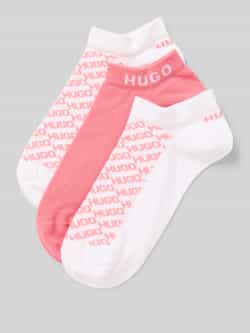 HUGO Sneakersokken in een set van 3 paar met logodetails
