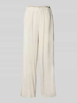 Moves Stoffen broek van een mix van viscose en linnen met elastische band