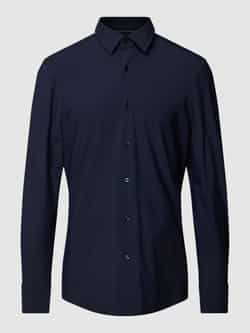 Hugo Boss Herenblouse van blauwe viscose Performance collectie Blue Heren