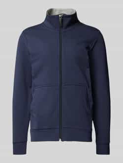 Tom Tailor Regular fit sweatjack met opstaande kraag en rubberen logoprint