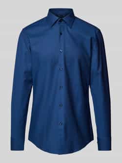 Boss Slim fit zakelijk overhemd met kentkraag model 'Hank'