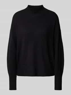 S.Oliver RED LABEL Relaxed fit gebreide pullover van een mix van katoen en wol met opstaande kraag