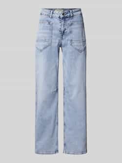 ETIQUETT ESSENTIALS Wide leg jeans met opgestikte zakken model 'Darly'