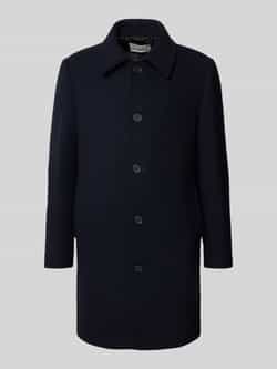Selected Homme Regular fit lange wollen jas met platte kraag model 'ARCHIVE'