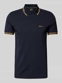 BOSS Green Slim fit poloshirt met labelprint model 'Paul'