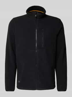 Camel active Fleecejack met opstaande kraag en labelstitching