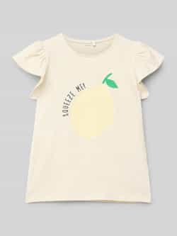 Name it T-shirt met motief- en statementprint model 'FOLLYGLITTER'