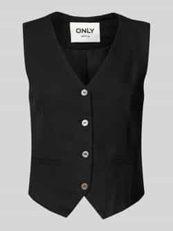 Only Regular fit gilet met klembandjes model 'CARO'