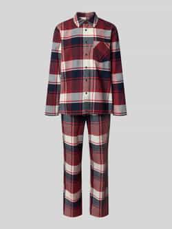 Schiesser Pyjama met borstzak en knoopsluiting