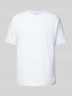 GABBA T-shirt met geribde ronde hals