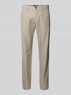 Marc O'Polo Tapered chino van een mix van katoen en linnen model 'OSBY JOGGER'