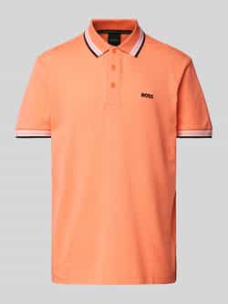 BOSS Green Regular fit poloshirt met labelstitching model 'PADDY'