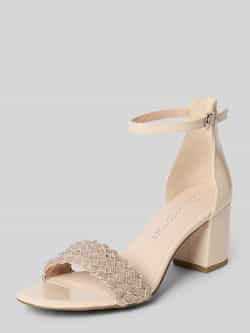 Marco tozzi Sandalen met strass-steentjes en blokhak