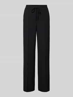Opus Straight leg stoffen broek met vaste persplooien model 'Melane'