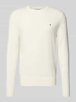 Tommy Hilfiger Regular fit gebreide pullover van een mix van katoen en kasjmier