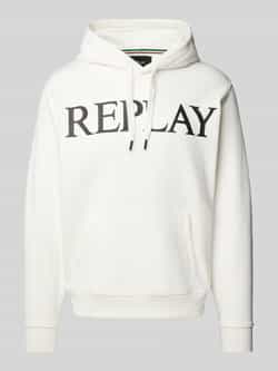 Replay Hoodie met ribboorden