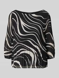 S.Oliver BLACK LABEL Regular fit blouse met lange mouwen en all-over motief