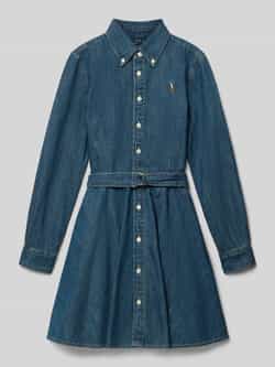 Polo Ralph Lauren Teens Jeansjurk met knoopsluiting