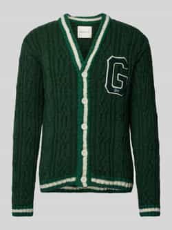 Gant Wollen jack met labelstitching