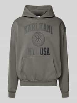 Karl Kani Hoodie met labelprint en kangoeroezak