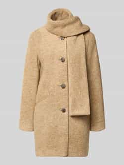 Fuchs Schmitt Lange jas met wol en sjaaldetail