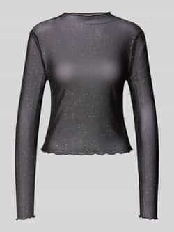 Noisy May Shirt met lange mouwen en siersteentjes model 'STAR'