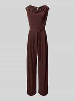 RINASCIMENTO Cocktail-jumpsuit met cascadehals en strikceintuur
