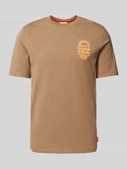 SCOTCH & SODA Heren Polo's & T-shirts Left Chest Artwork T-shirt Khaki