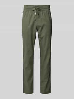 Matinique Regular fit linnen broek met elastische band model 'barton'