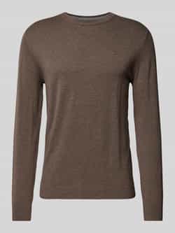 Tom Tailor Gebreide pullover met labelstitching model 'BASIC'