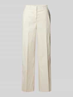 Opus Straight leg stoffen broek met persplooien model 'Maiga'
