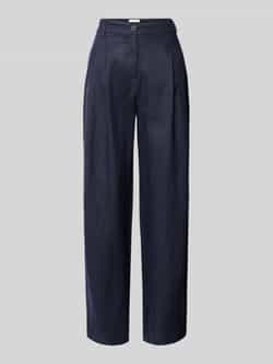 Christian Berg Woman Wide leg linnen broek met bandplooien