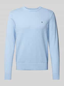 Tommy Hilfiger Iconische ronde hals katoen kasjmier trui Blue Heren