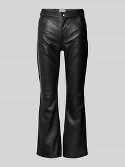Zadig & Voltaire Flared leren broek in 5-pocketmodel model 'PUSH CUIR LISSE'