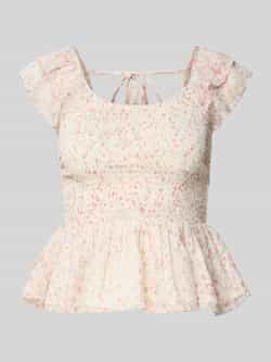 Only Slim fit chiffon top met gesmokte romp model 'ELIZA LIFE'