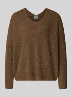 MOS MOSH Oversized gebreide pullover met ribboorden model 'THORA'