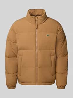 Lacoste Regular fit donsjack met opstaande kraag en geïntegreerde capuchon