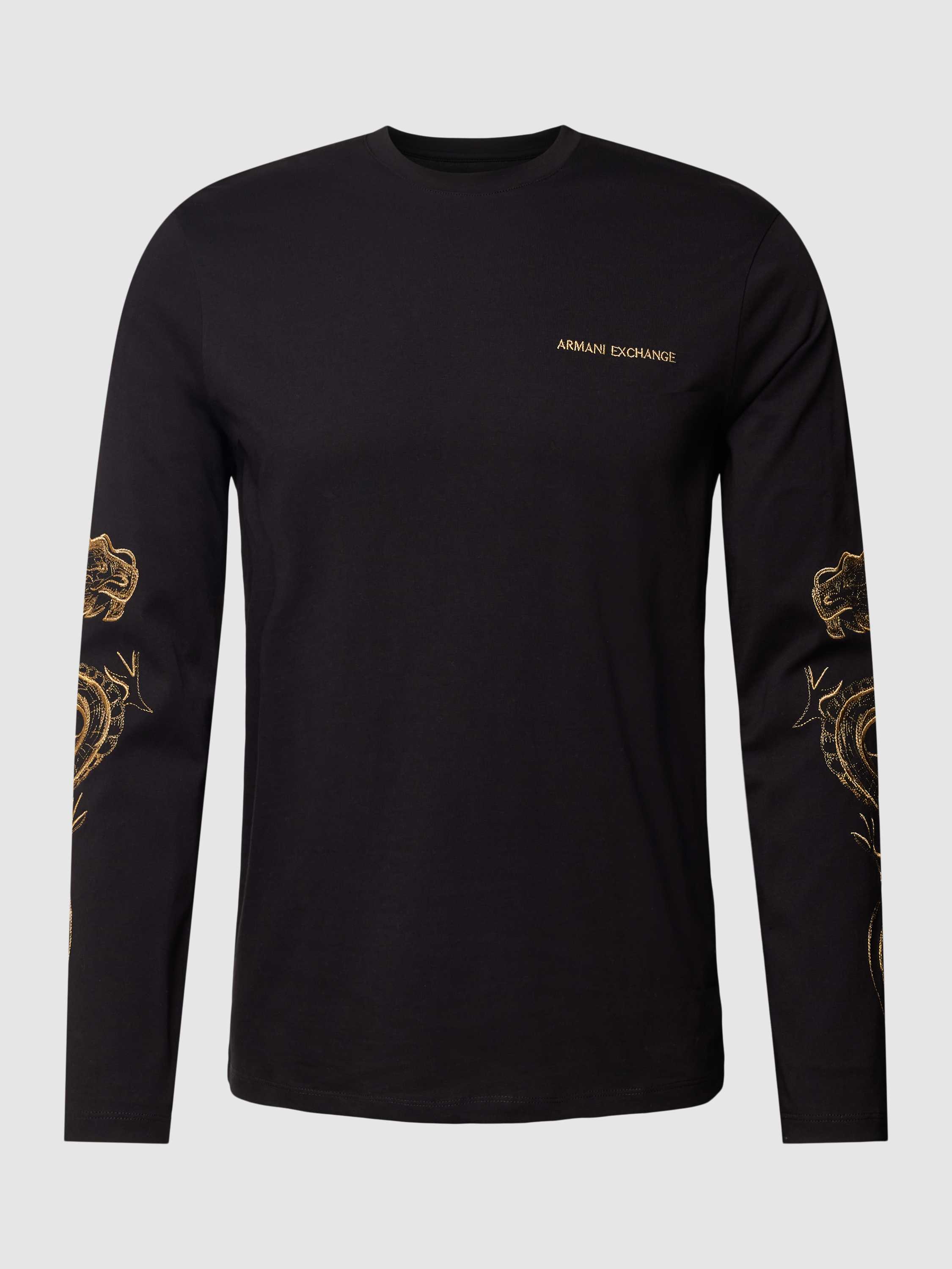 Armani Exchange Shirt met lange mouwen en labelstitching