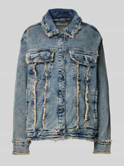 Noisy May Jeansjack met paspelzakken op de borst model 'JENICE'