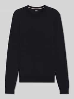 Boss Regular fit pullover van scheerwolmix model 'HABITO'